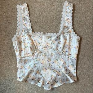 Princess Polly Satin Floral Corset Top
